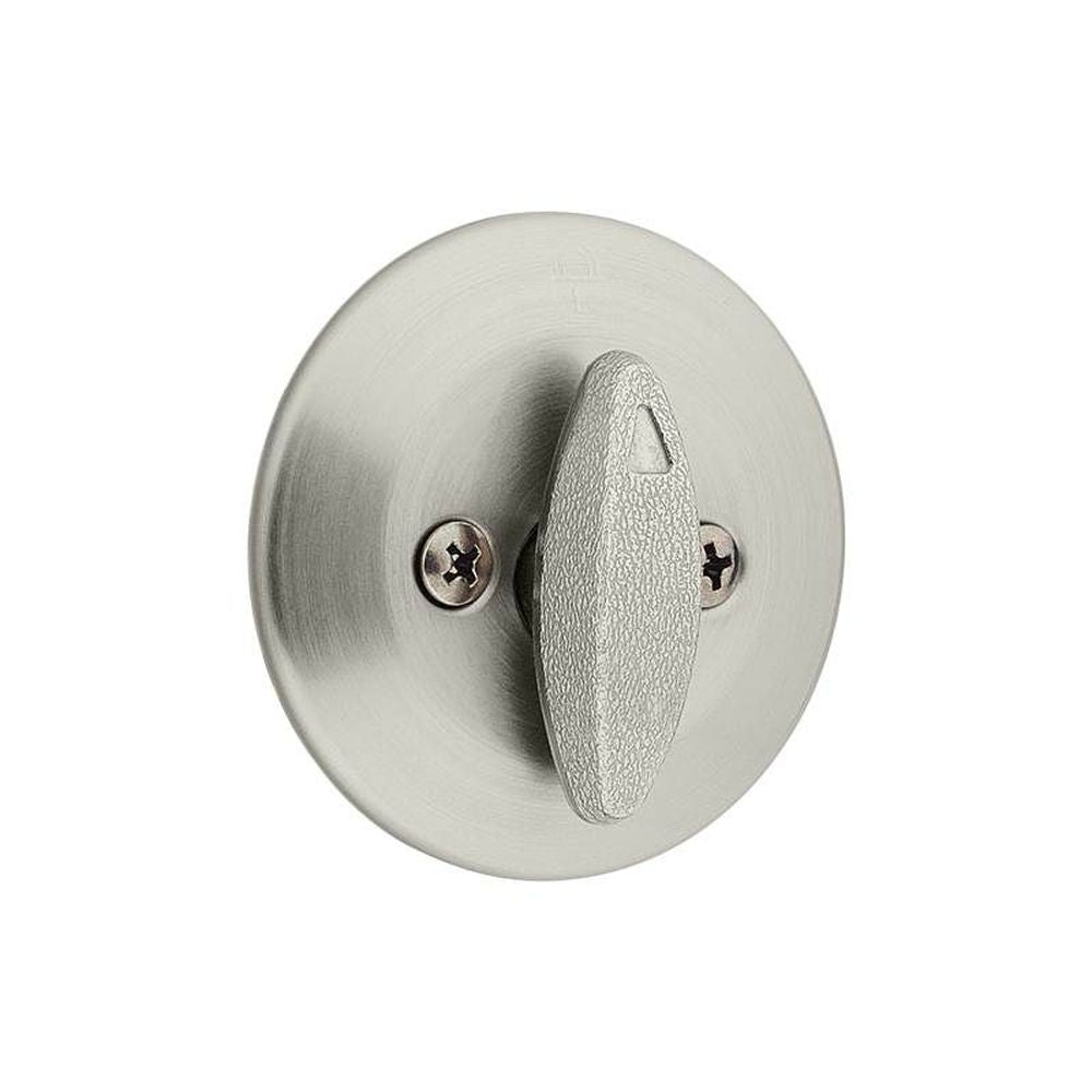 Kwikset 663-15.DS One Sided Turn Deadbolt with 2-3/8" RCL Latch and Dual RCS and 5303 Full Lip Strike K3 Satin Nickel Finish