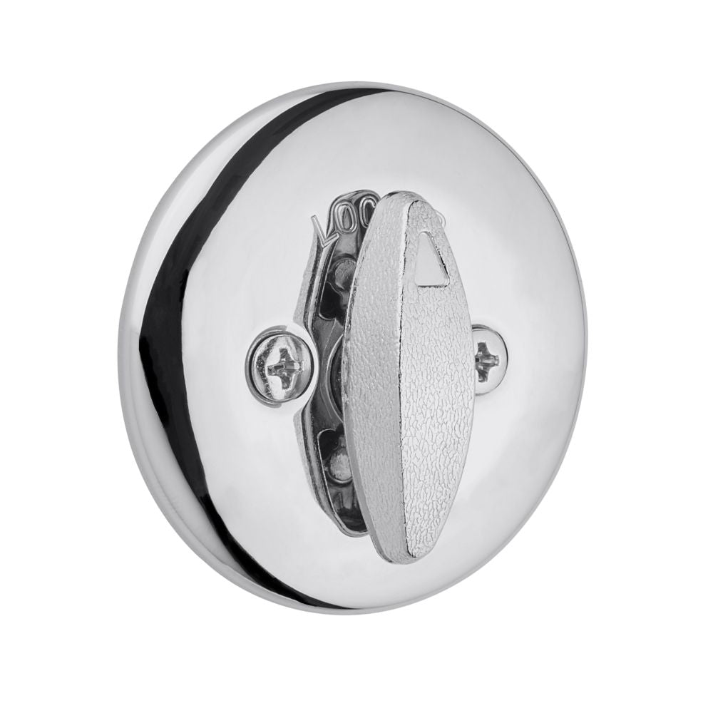 Kwikset 663-26.DS One Sided Turn Deadbolt with 2-3/8" RCL Latch and Dual RCS and 5303 Full Lip Strike K3 Bright Chrome Finish
