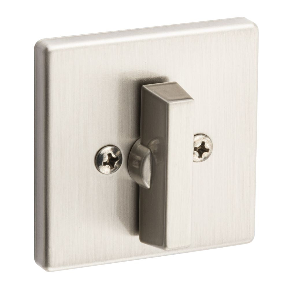 Kwikset 663SQT-15.UL.DS UL Rated One Sided Turn Square Deadbolt with 2-3/8" Round Corner Latch and Dual RCS and 5303 Full Lip Strike Satin Nickel Finish