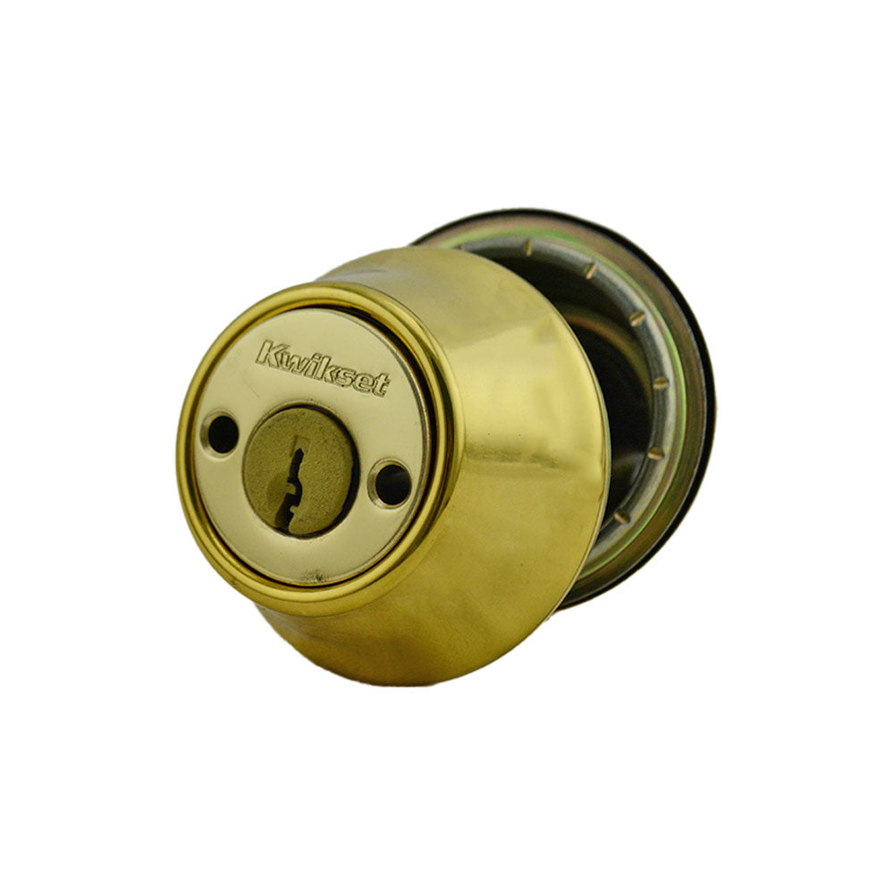 Kwikset 665-3.DS Double Cylinder Deadbolt with RCAL Latch and Dual RCS and 5303 Full Lip Strike Bright Brass Finish