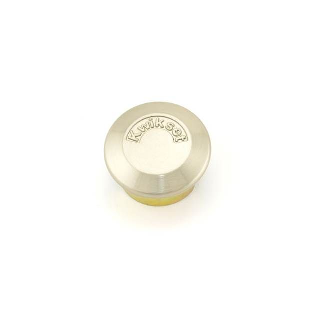 Kwikset 667-15.DS One Sided Turn Deadbolt with Blank Plate with RCAL Latch and Dual RCS and 5303 Full Lip Strike Satin Nickel Finish