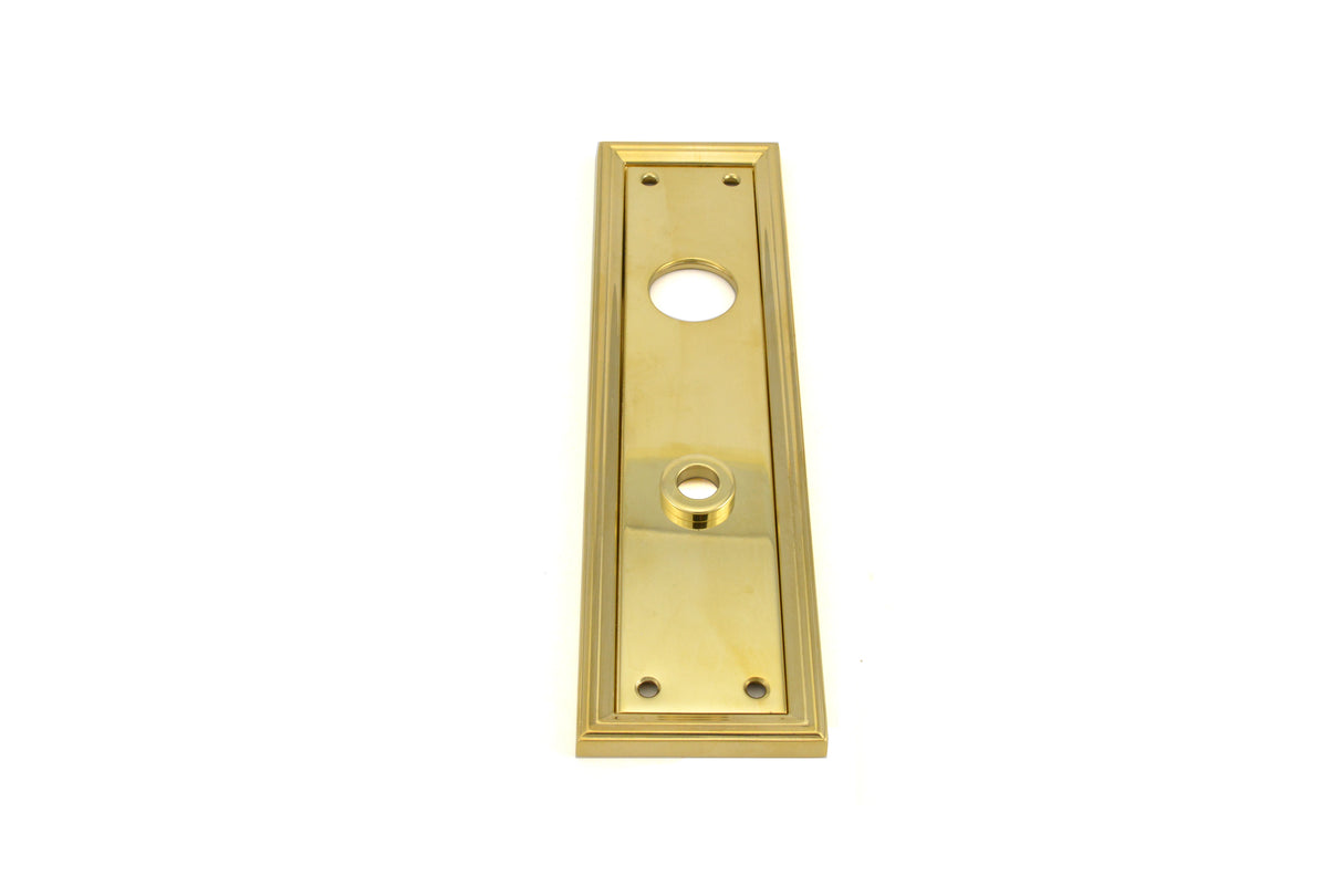 Baldwin 6793031KC Nashville Interior Escutcheon Cut for Cylinder Unlacquered Brass Finish