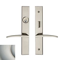 Baldwin 6915056ENTR Santa Monica Single Cylinder Entry Mortise Lock Trim Lifetime Satin Nickel Finish