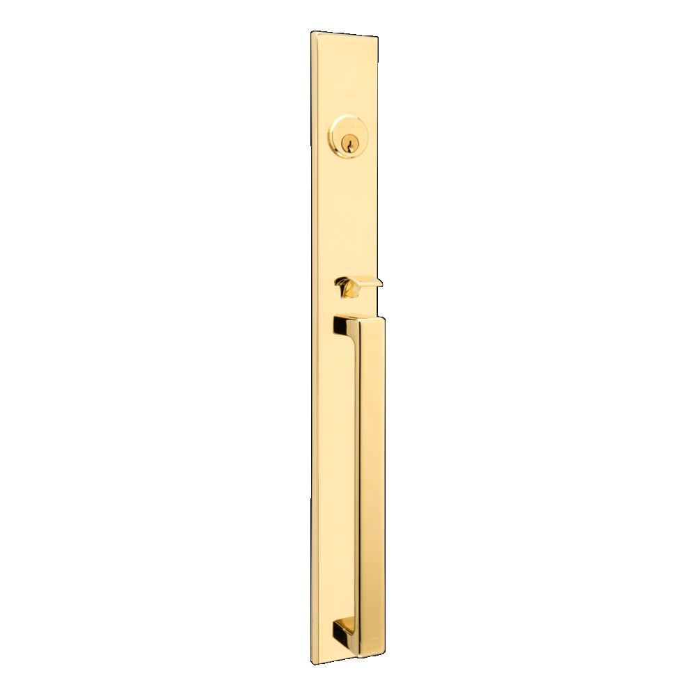 Baldwin 6977003LENT Minneapolis 20" Left Hand Single Cylinder Entry Mortise Lock Trim with 5162 Lever Lifetime Brass Finish