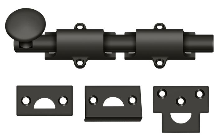 Deltana 6SB10B 6" Surface Bolt; Heavy Duty; Oil Rubbed Bronze Finish Main image