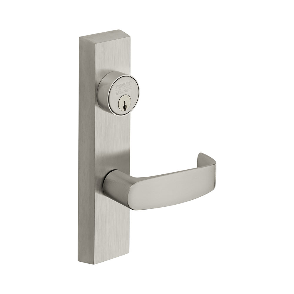 Sargent 704ETL26D Night Latch Key Retractable Latch ET Exit Device Trim with L Lever and LA Keyway Satin Chrome Finish Main image