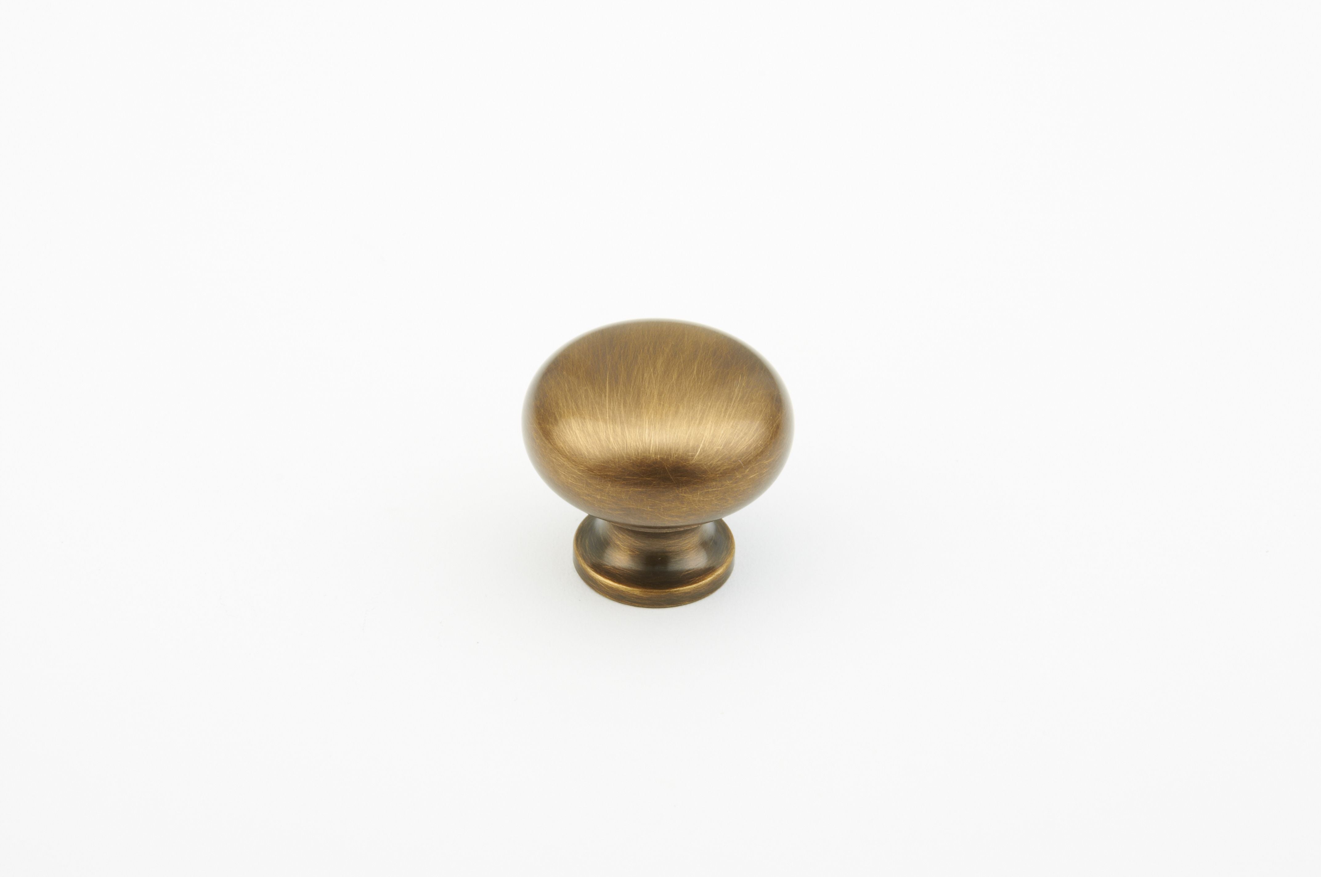 Schaub 706-AB 1-1/4" Country Traditional Cabinet Knob Antique Brass Finish Main image