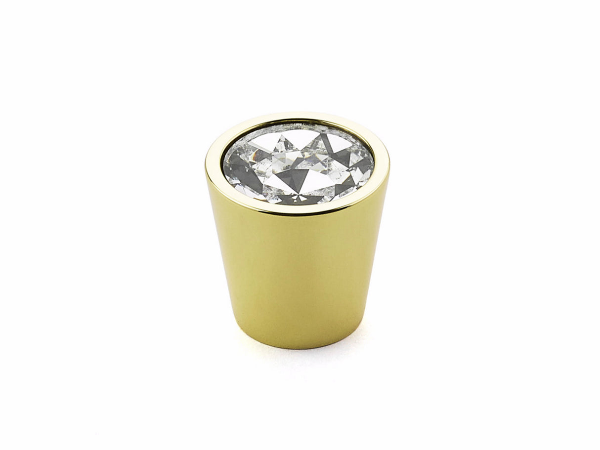 Schaub 72-C-03 1-1/16" Stargaze Cylinder Cabinet Knob Polished Brass Finish