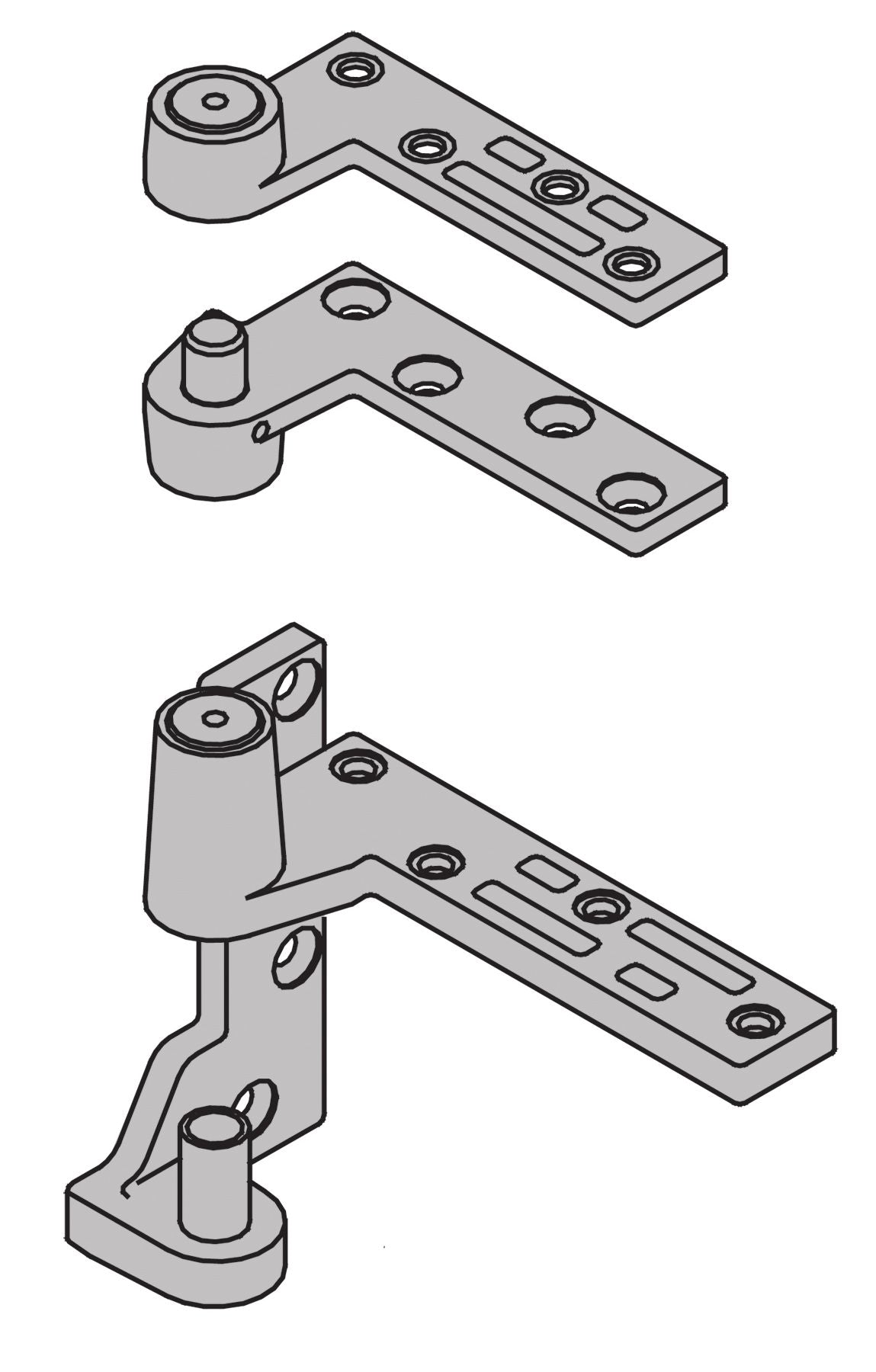 Ives Commercial 7215SET26DLH Left Hand 3/4" Offset Pivot Set 500 Pound Satin Chrome Finish Main image