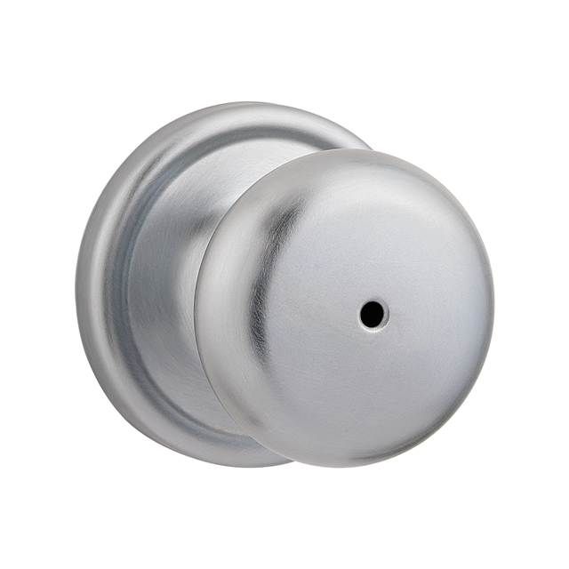Kwikset 730H-26D Hancock Knob Privacy Door Lock with 6AL Latch and RCS Strike Satin Chrome Finish