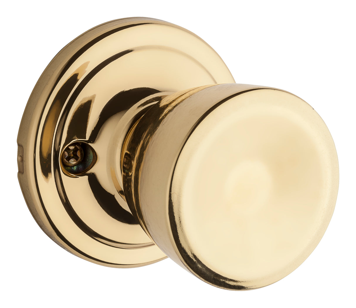 Kwikset 788A-3 Abbey Knob Half Dummy Lock Bright Brass Finish
