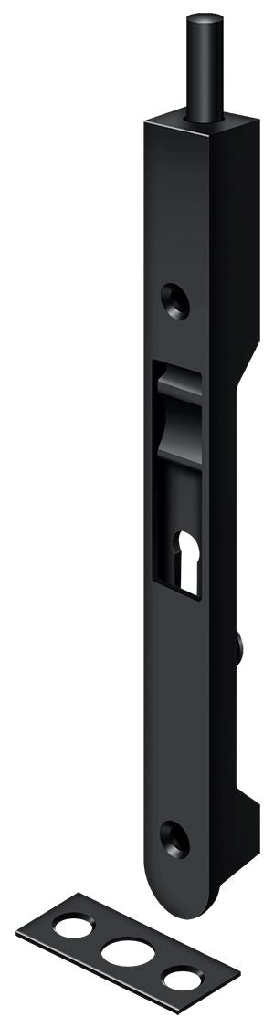 Deltana 7FBR19 7" Flush Bolt; Heavy Duty; Black Finish Main image