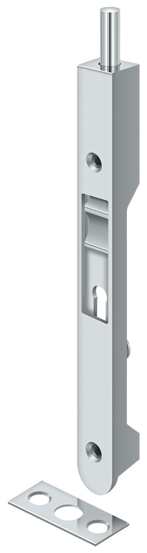 Deltana 7FBR26 7" Flush Bolt; Heavy Duty; Bright Chrome Finish Main image