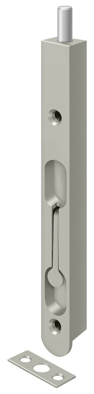 Deltana 7FBZ15 7" Flush Bolt; Zinc; Satin Nickel Finish Main image