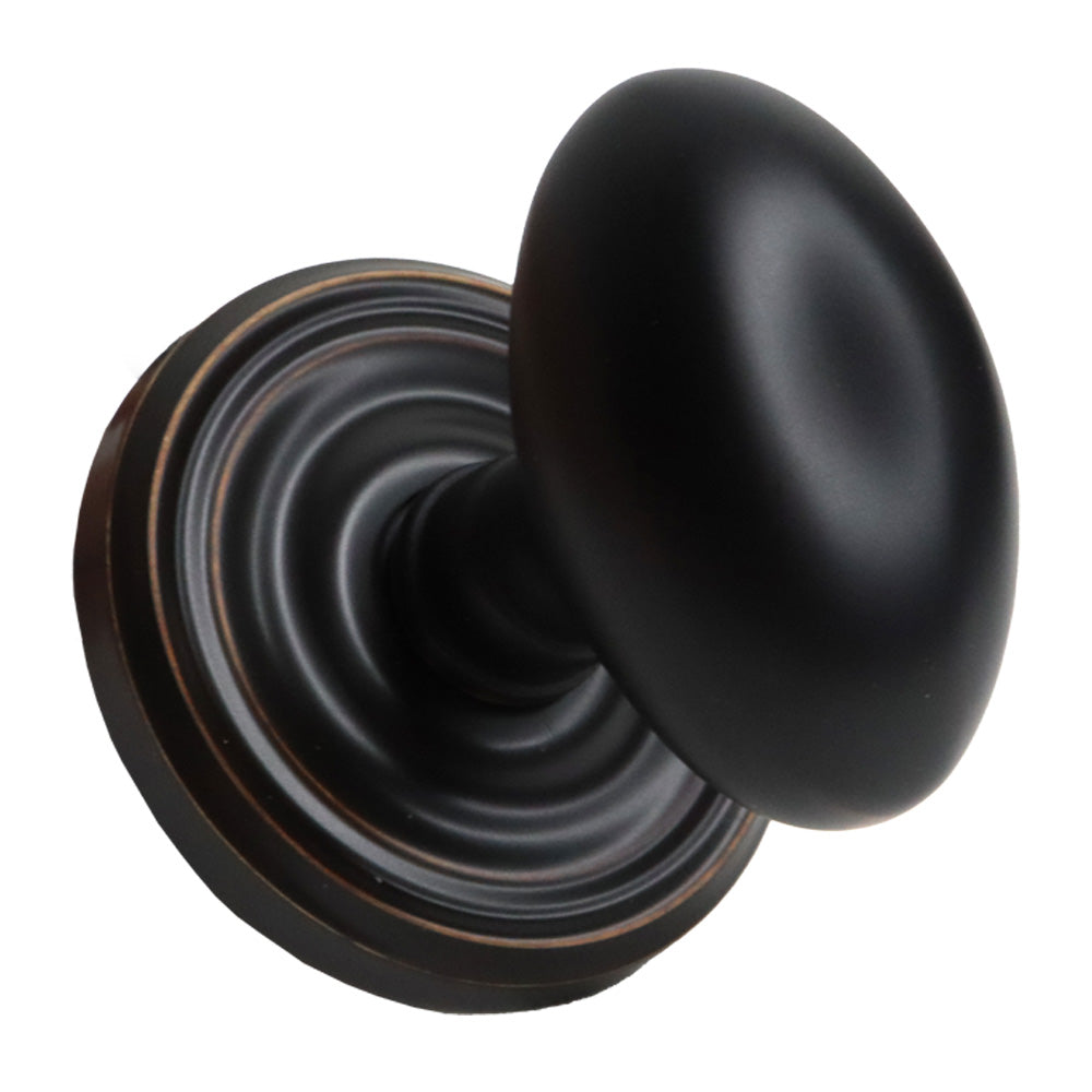 Emtek 8050EUS10B Egg Knob Dummy Pair with Regular Rose for 1-1/4" to 2" Door Oil Rubbed Bronze Finish Main image