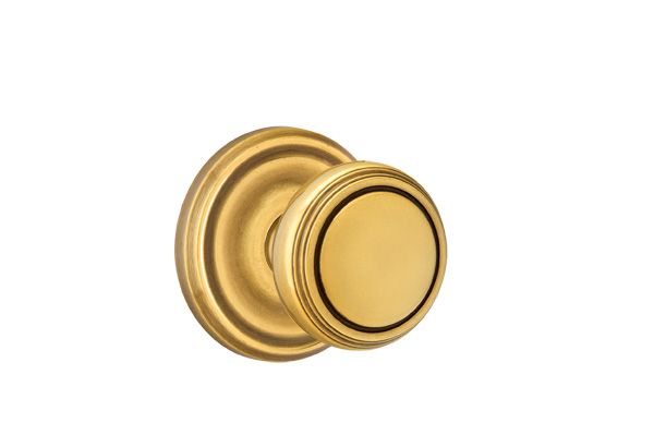 Emtek 8050NWUS7 Norwich Knob Dummy Pair with Regular Rose for 1-1/4" to 2" Door French Antique Brass Finish Main image