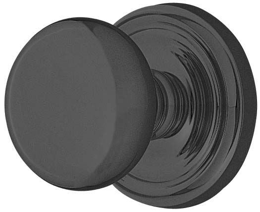 Emtek 8100PUS19 Providence Knob 2-3/8" Backset Passage with Regular Rose for 1-1/4" to 2" Door Flat Black Finish Main image