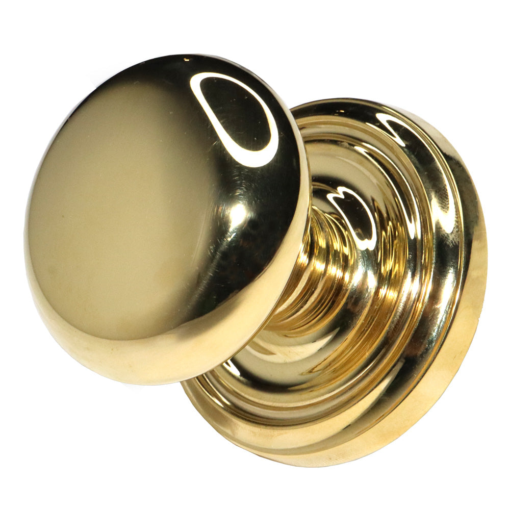 Emtek 8100PUS3NL Providence Knob 2-3/8" Backset Passage with Regular Rose for 1-1/4" to 2" Door Unlacquered Brass Finish Main image