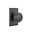 Emtek 8121NWUS19 Norwich Knob 2-3/8" Backset Passage with Rectangular Rose for 1-1/4" to 2" Door Flat Black Finish