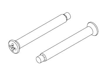 Kwikset 81835-002 KSP and MSP Knobs and Levers Machine Screws for US26 Bright Chrome and US26D Satin Chrome Finish