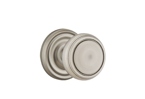 Emtek 8200NWUS15A Norwich Knob 2-3/8" Backset Privacy with Regular Rose for 1-1/4" to 2" Door Pewter Finish Main image