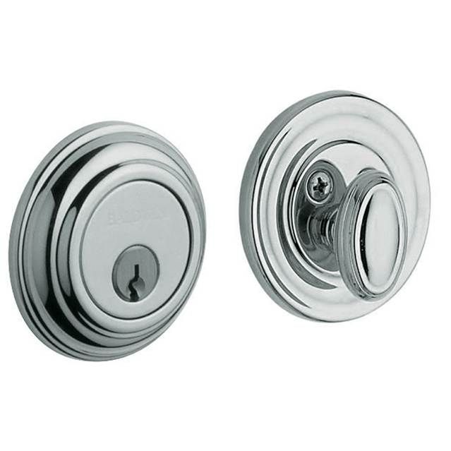 Baldwin 8231260 Traditional 2-1/8" Single Cylinder Deadbolt Bright Chrome Finish