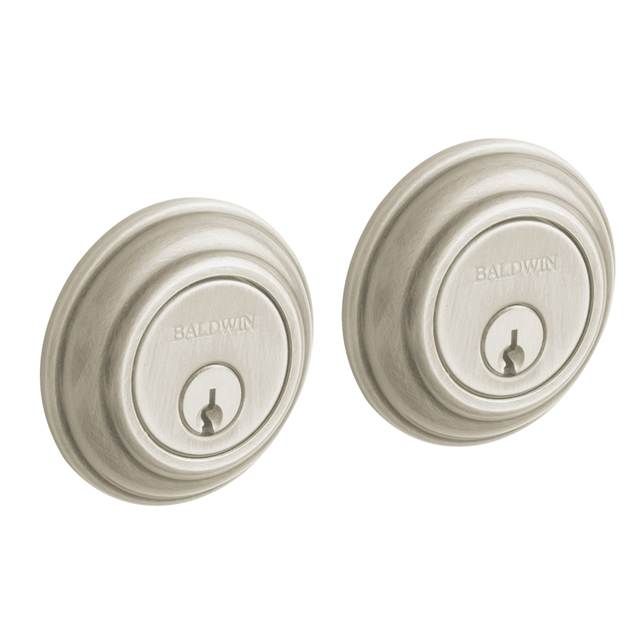 Baldwin 8232056 Traditional 2-1/8" Double Cylinder Deadbolt Lifetime Satin Nickel Finish