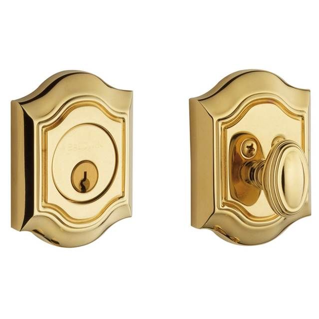 Baldwin 8237003 Bethpage Single Cylinder Deadbolt Lifetime Brass Finish