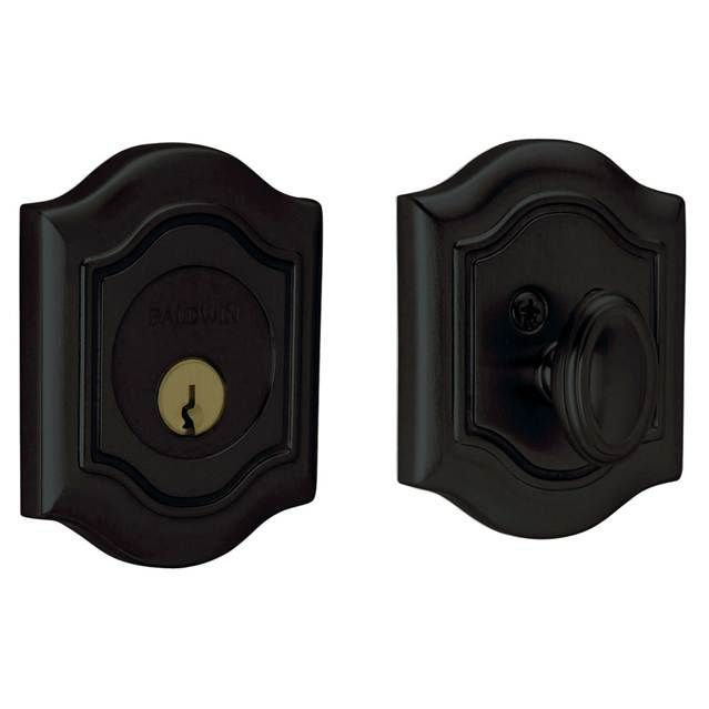 Baldwin 8237190 Bethpage Single Cylinder Deadbolt Satin Black Finish