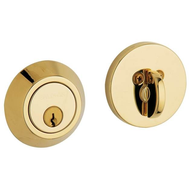 Baldwin 8241003 Contemporary 2-1/8" Single Cylinder Deadbolt Lifetime Brass Finish
