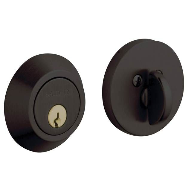 Baldwin 8241102 Contemporary 2-1/8" Single Cylinder Deadbolt Oil Rubbed Bronze Finish
