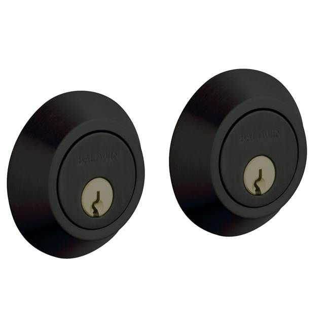 Baldwin 8242190 Contemporary 2-1/8" Double Cylinder Deadbolt Satin Black Finish