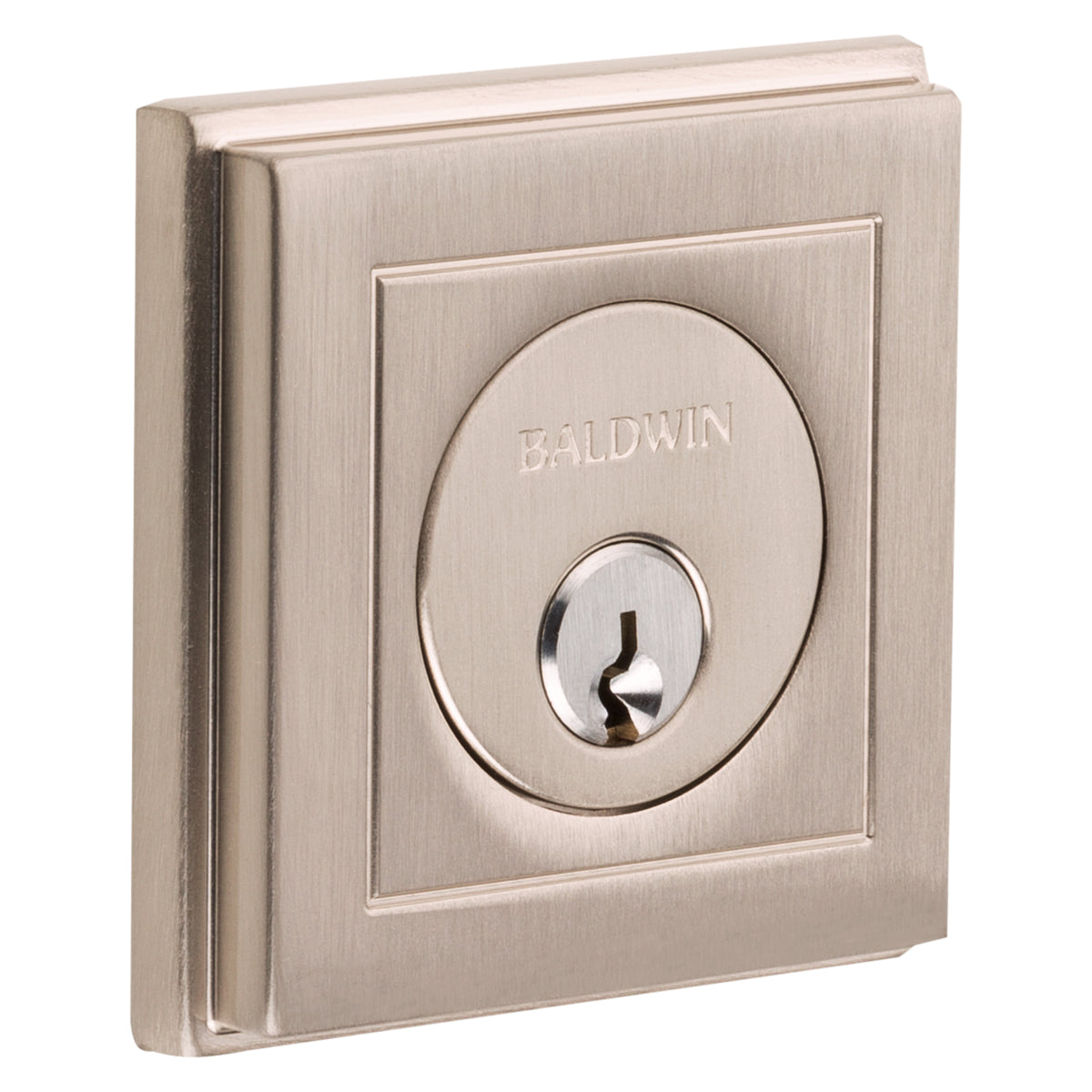 Baldwin 8260056 Hollywood Hills Single Cylinder Deadbolt Lifetime Satin Nickel Finish - Baldwin Quickship Item *