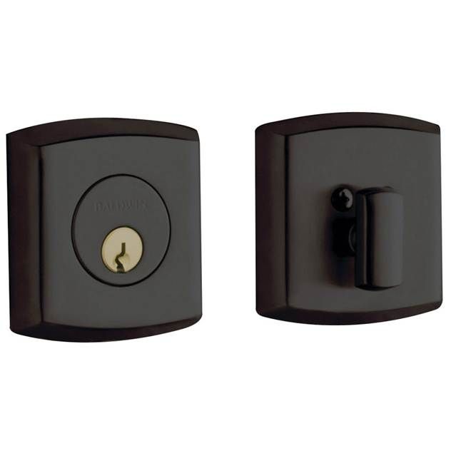Baldwin 8285102 Soho Single Cylinder Deadbolt Oil Rubbed Bronze Finish