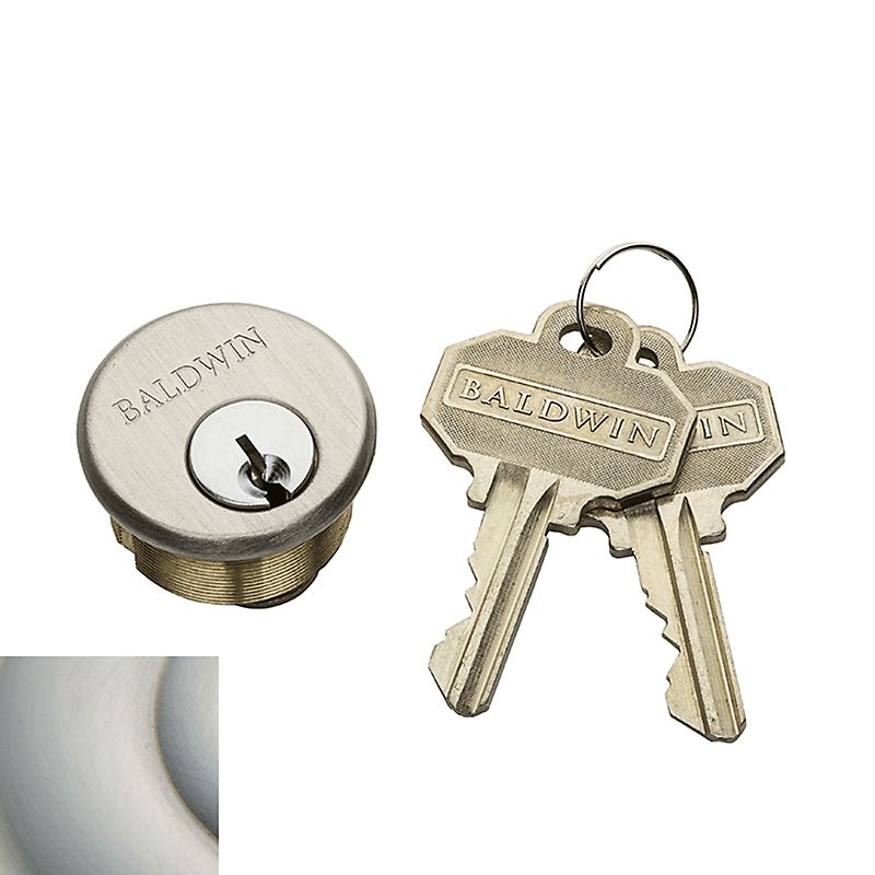 Baldwin 8320056EMHT 1" Mortise Cylinder for G Series Lifetime Satin Nickel Finish