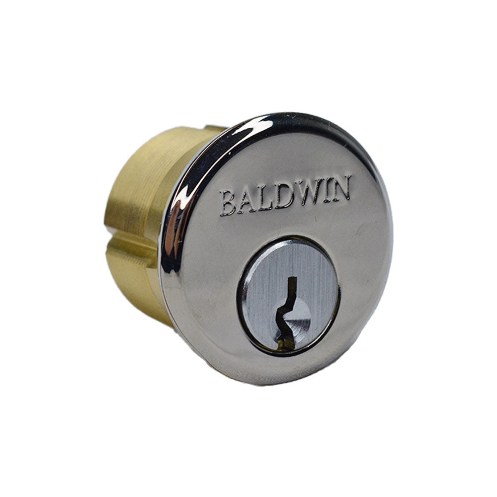 Baldwin 8321055 1" Mortise Cylinder Lifetime Bright Nickel Finish
