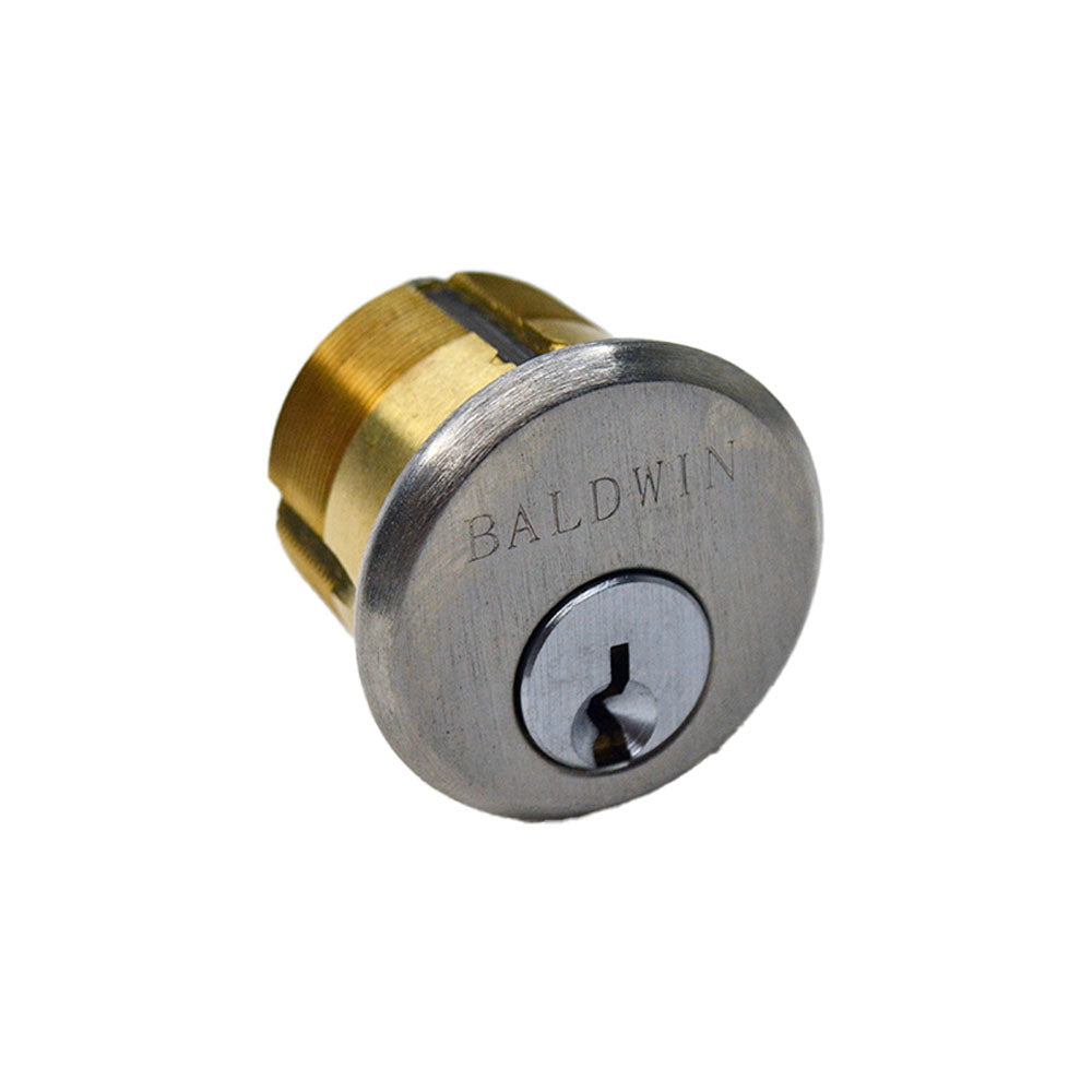 Baldwin 8322056 1-1/8" Mortise Cylinder Lifetime Satin Nickel Finish
