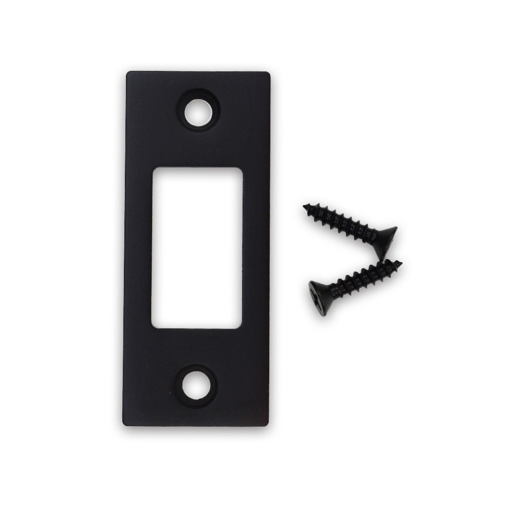 Emtek 83223US19 Square Deadbolt Strike Flat Black Finish Main image