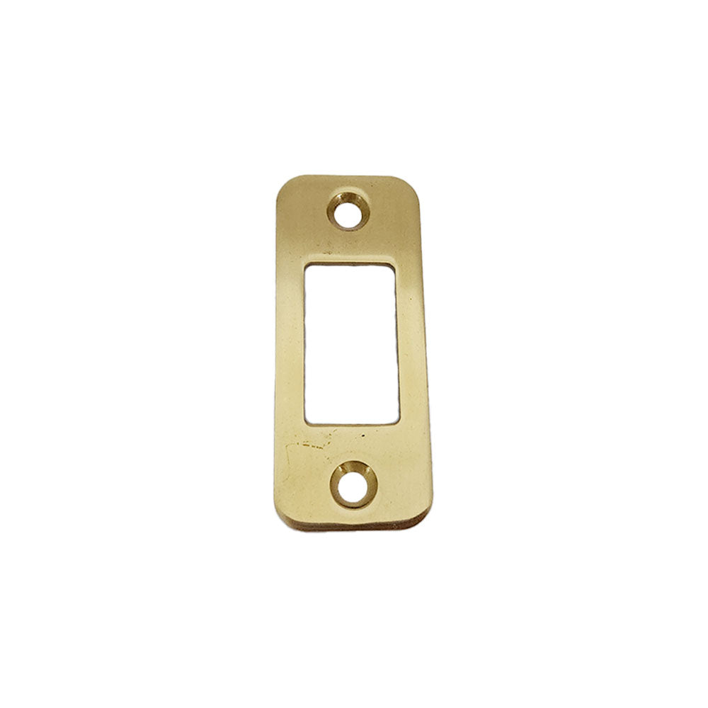 Emtek 83224US3 Radius Deadbolt Strike Polished Brass Lifetime Finish Main image