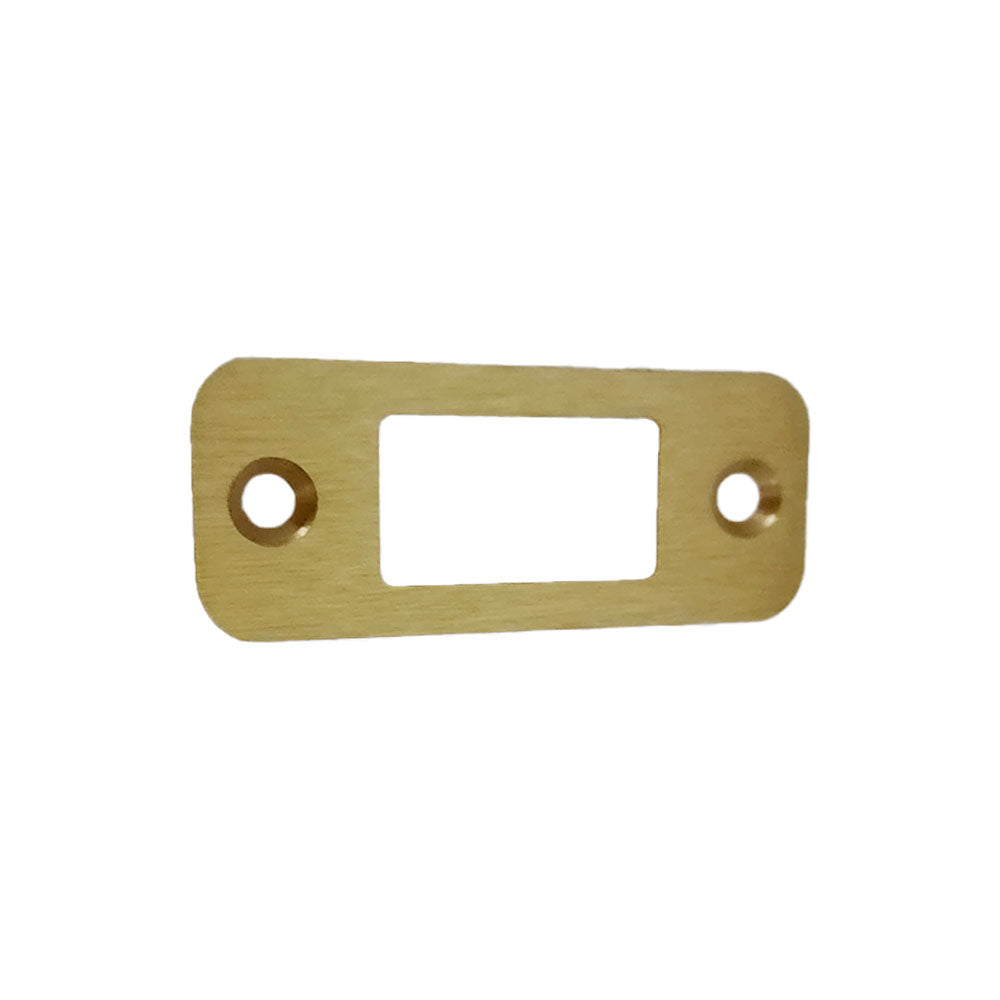 Emtek 83224US4 Radius Deadbolt Strike Satin Brass Finish Main image