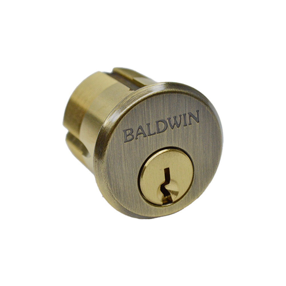 Baldwin 8323050 1-1/4" Mortise Cylinder Antique Brass Finish