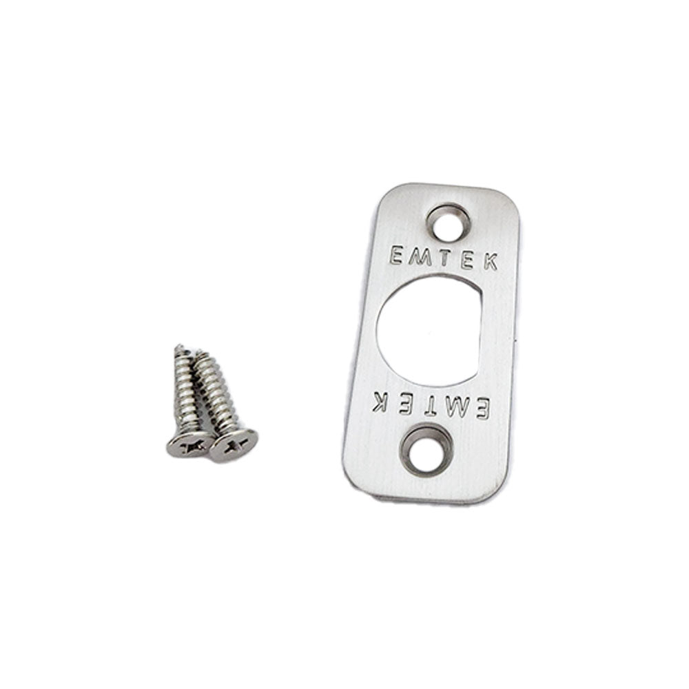 Emtek 83231US15 Radius Corner Faceplate and Screws for Passage or Privacy Latch Satin Nickel Finish Main image