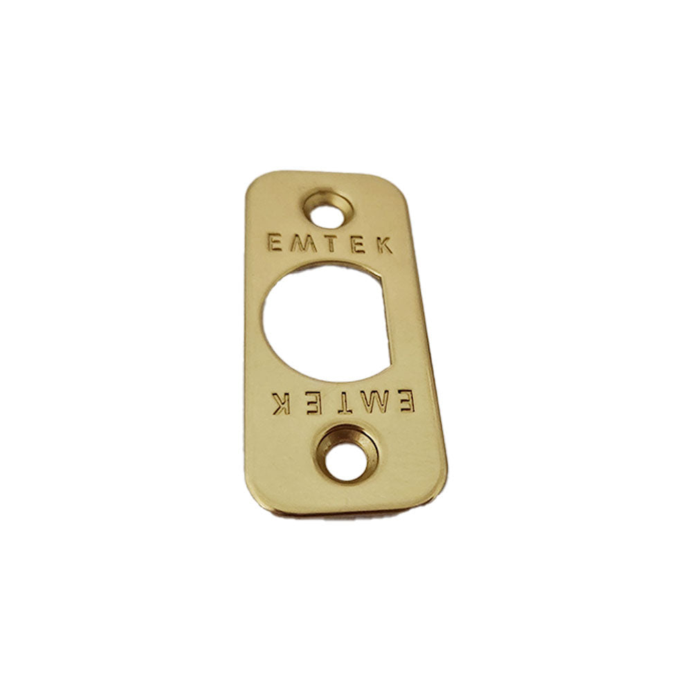 Emtek 83231US3 Radius Corner Faceplate and Screws for Passage or Privacy Latch Polished Brass Lifetime Finish Main image