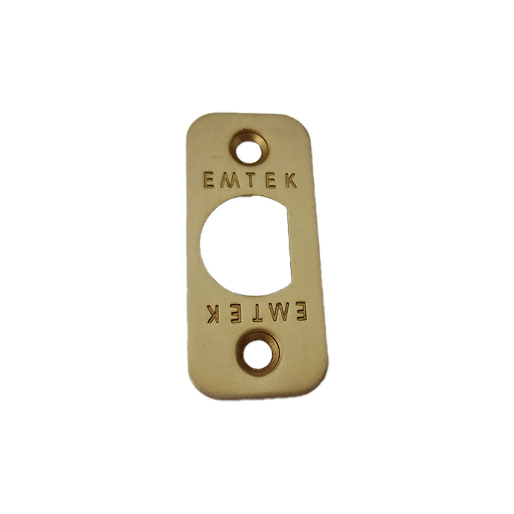 Emtek 83231US4 Radius Corner Faceplate and Screws for Passage or Privacy Latch Satin Brass Finish Main image