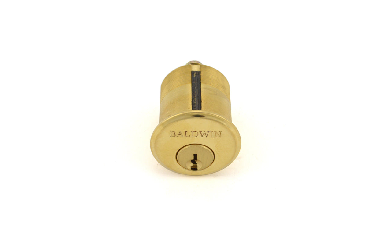 Baldwin 8324031 1-3/8" Mortise Cylinder Unlacquered Brass Finish