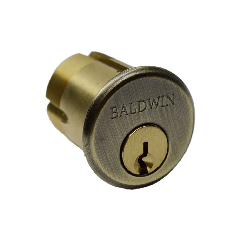 Baldwin 8325050 1-1/2" Mortise Cylinder Antique Brass Finish