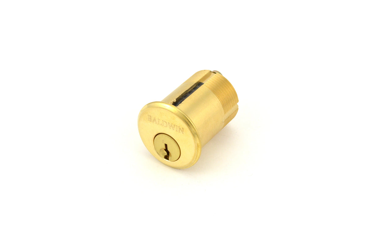 Baldwin 8326031 1-5/8" Mortise Cylinder Unlacquered Brass Finish
