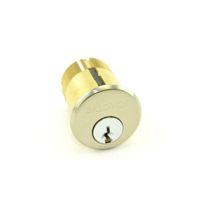 Baldwin 8326056 1-5/8" Mortise Cylinder Lifetime Satin Nickel Finish