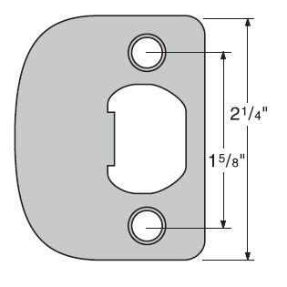 Kwikset 83796-022 Radius Corner Full Lip Strike Satin Nickel Finish