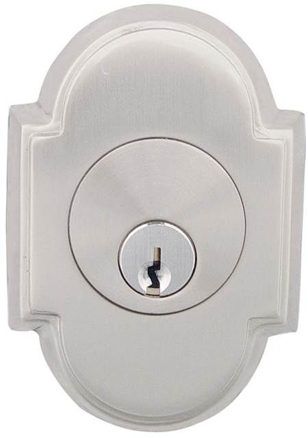 Emtek 8466US15 # 8 Single Cylinder Deadbolt for 1-3/4" Door Satin Nickel Finish Main image